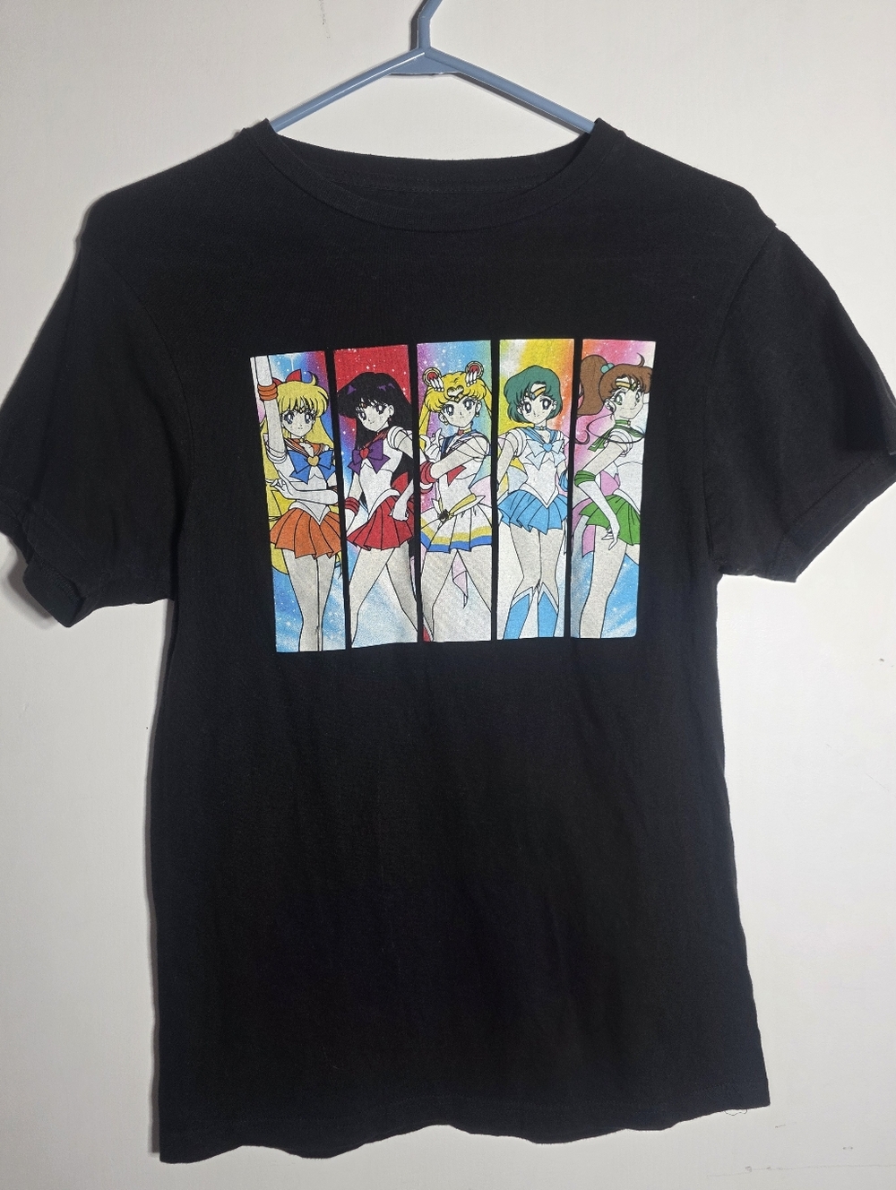 Sailor Moon Anime - Retro Black Graphic Tee Manga - 90s Sailor Scouts